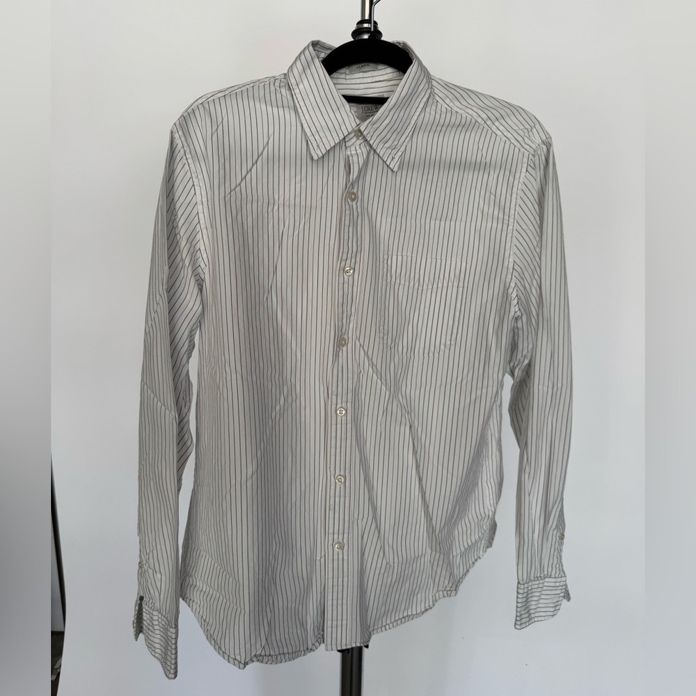 J.Crew Mens Secret Wash Striped Button Down
